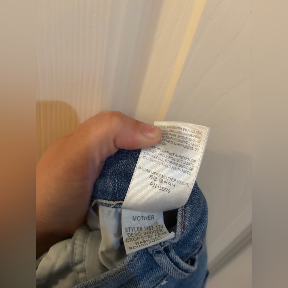 MOTHER Light Wash Ankle Fray Hem Jeans | High Rise Raw Hem Denim | Size 30 - Picture 11 of 13